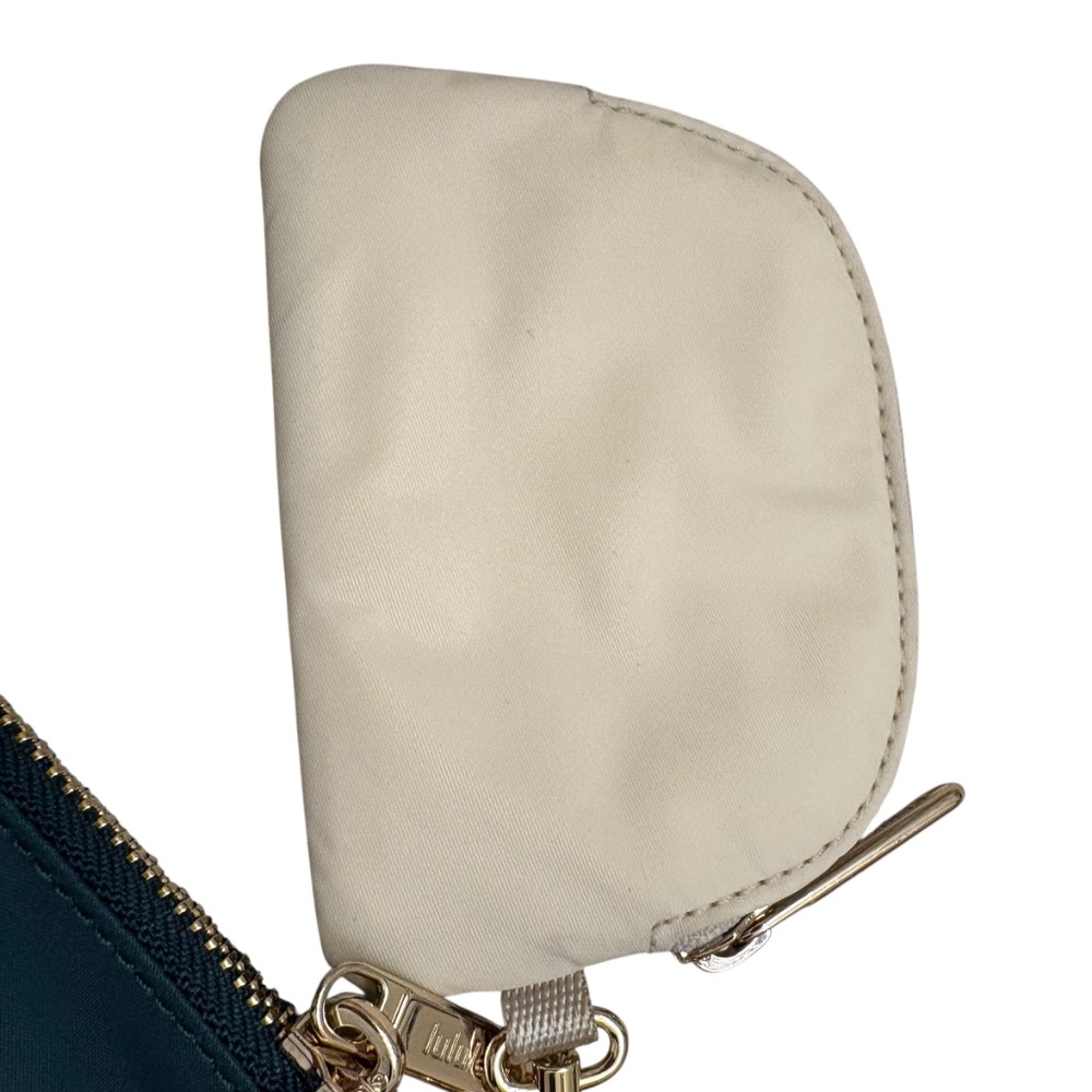 Lululemon Dual Pouch Wristlet new nwt in Warp Teal/Gold/Bone - Picture 6 of 8